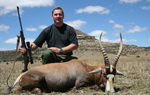 The endemic blesbok hunted in South Africa's Free State.
