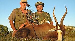 A blesbok hunted with a bow.