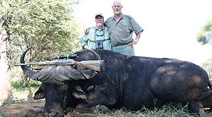 A successful buffalo hunt in South Africa.