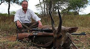 A bushbuck hunted on safari in South Africa.