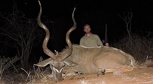 A kudu hunted in the South African bushveld.