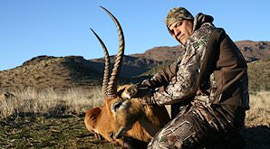 A red lechwe hunted in South Africa's Free State province.