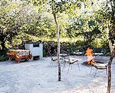 The casual boma area at the Nort West hunting camp.