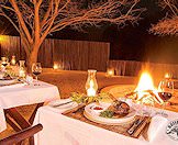 A delicious South African dinner served in the boma.