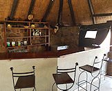 The bar area at the Zimbabwe hunting camp.
