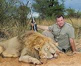 Lions are hunted on fly-in safaris in the Kalahari.