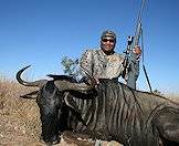 Hunt blue wildebeest with a minimum .270 caliber and a good 150-grain bullet.