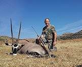The gemsbok makes for a very handsome trophy.