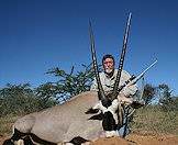 The gemsbok is a large, handsome antelope.