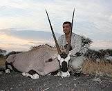 Gemsbok are hunted in South Africa and Namibia.