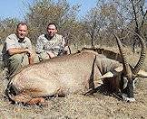 The enormous roan antelope makes a handsome trophy.