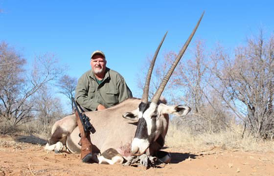 A gemsbok hunt in the Kalahari.