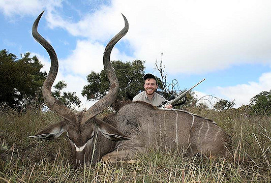 A kudu hunted in the South African bushveld.