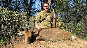 The Chobe bushbuck can be hunted in Zimbabwe.