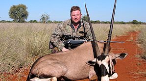 A gemsbok hunt in the Kalahari.