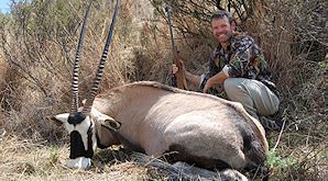 A gemsbok hunt in South Africa.