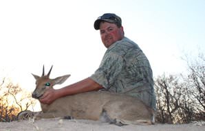 A successful grey duiker hunt in South Africa.