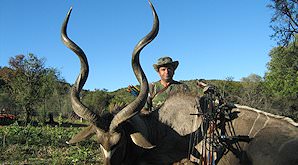 A kudu taken on a bow hunt in South Africa.