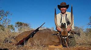 A nyala hunted in the bushveld of South Africa.