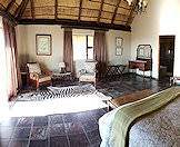 The interior of a bedroom at the Free State hunting camp.