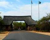 The entrance to Skukuza Rest Camp.