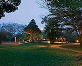 Lush green lawns surrounded the boma area.