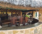 A dining table in the lapa.