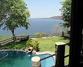 The swimming pool area at the camp.