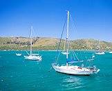 Azure blue waters surrounded the coast of South Africa.