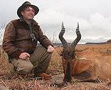 The red hartebeest's unique appearance makes it a great trophy.