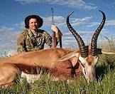 Springbok trophies are measured by the length of their horns.