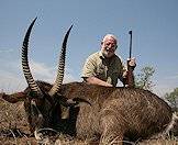 An impressive waterbuck trophy hunted with AS Hunting Adventures.