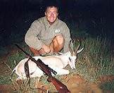 An evening white springbok hunt.