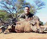 A fine warthog trophy taken on a bow hunting safari.