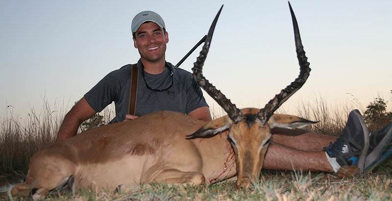 The impala is the most commonly hunted species of antelope.